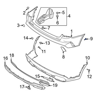 Kia OE - Bumper Impact Bar Screw