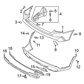 Kia OE - Rear Bumper - Bumper & Components (Bumper Cover & Trim), (Hybrid EX / Hybrid S / Plug-In Hybrid SX / Plug-in Hybrid SX Prestige)
