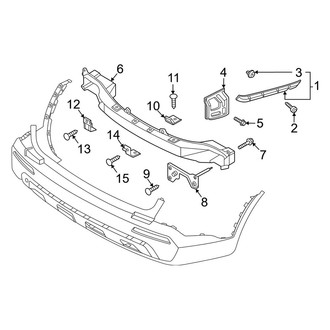 Kia OE - Rear Bumper - Bumper & Components (Structure & Mounting), (LX / X-Line EX / X-Line S / X-Line SX Prestige)