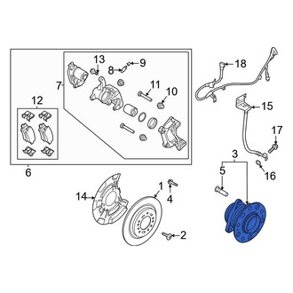 Kia OE - Rear Wheel Bearing and Hub Assembly