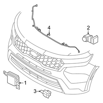 Kia OE - Front Bumper & Grille - Electrical Components (EX / LX / S / SX)