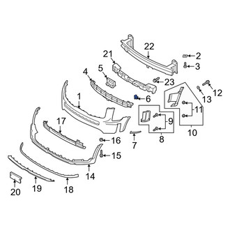Kia OE - Front Left Bumper Cover Support Rail