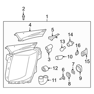 Kia OE - Front Lamps - Headlamp Components (Halogen), (EX / LX / S)