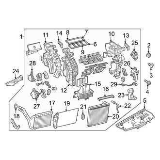 Kia OE - Air Conditioner & Heater - Front Evaporator
