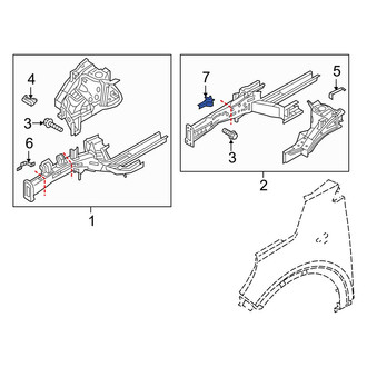 Kia OE - Front Left Lower Fender Apron Bracket