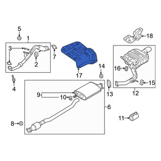 Kia OE - Center Exhaust Muffler Heat Shield