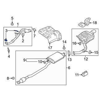 Kia OE - Front Left Exhaust Crossover Gasket