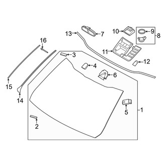 Kia OE - Windshield - Reveal Moldings