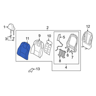 Kia OE - Front Right Seat Back Cushion Cover
