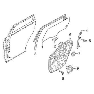 Kia OE - Rear Door - Glass & Hardware