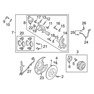 Kia OE - Rear Suspension - Brake Components (FWD)