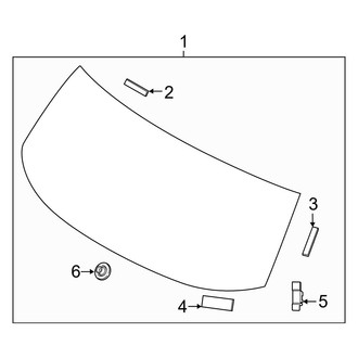 Kia OE - Lift Gate - Glass