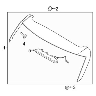 Kia OE - Lift Gate - Rear Spoiler (W/O Camera)