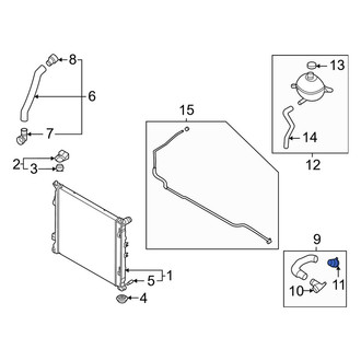 Kia OE - Lower Radiator Coolant Hose Adapter