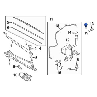 Kia OE - Front Windshield Washer Nozzle
