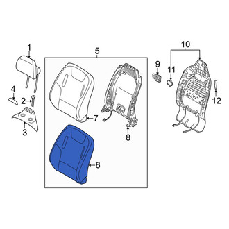 Kia OE - Front Left Seat Back Cushion Cover