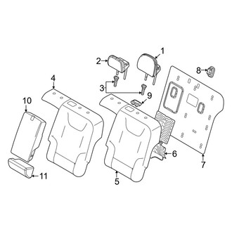 Kia OE - Seats & Tracks - Rear Seat Components (Covers & Pads, Seat Back, 60% Seat)