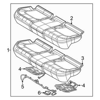 Kia OE - Seats & Tracks - Rear Seat Components (Covers & Pads, Seat Cushion)