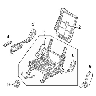 Kia OE - Seats & Tracks - Rear Seat Components (40% Seat, Frame & Shields)