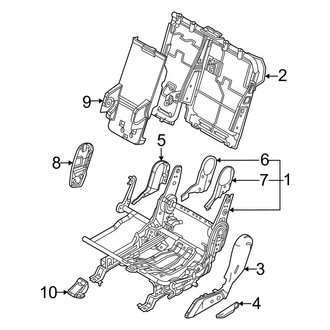 Kia OE - Seats & Tracks - Rear Seat Components (60% Seat, Frames & Shields)