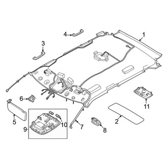 Kia OE - Roof - Interior Trim (W/O Sunroof), (Light / Wind)
