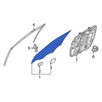 Kia OE - Front Left Door Glass