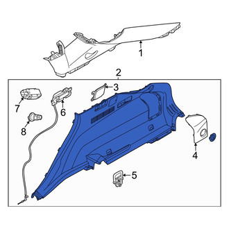 Kia OE - Rear Right Upper Interior Quarter Panel Trim Panel