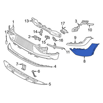Kia OE - Rear Left Upper Bumper Cover