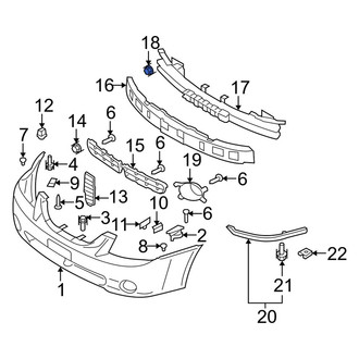 Kia OE - Front Bumper Impact Bar Nut