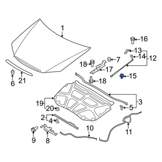 Kia OE - Hood Prop Rod Clip