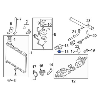 Kia OE - Left Engine Coolant Thermostat Housing Gasket
