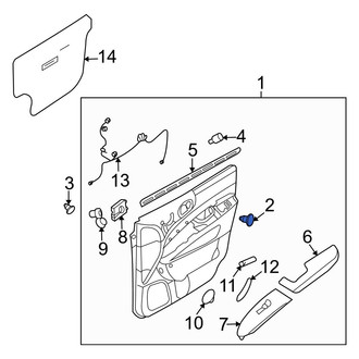 Kia OE - Front Inner Door Interior Trim Panel Retainer