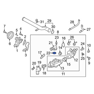 Kia OE - Engine Coolant Outlet Gasket