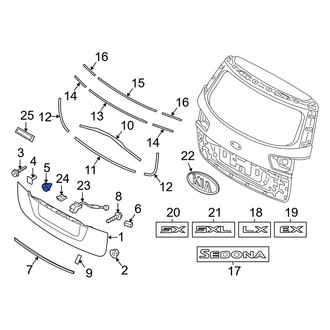 Kia OE - Deck Lid Molding Clip