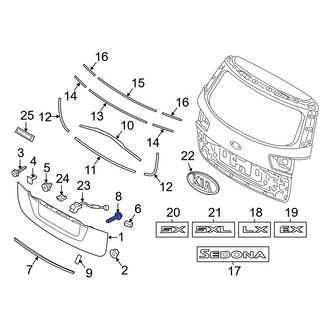 Kia OE - Door Molding Screw