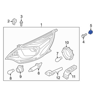 Kia OE - Headlight Fastener Clip