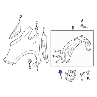 Kia OE - Trunk Trim Scuff Plate Nut