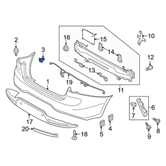 Kia OE - Front Bumper Cover Retainer