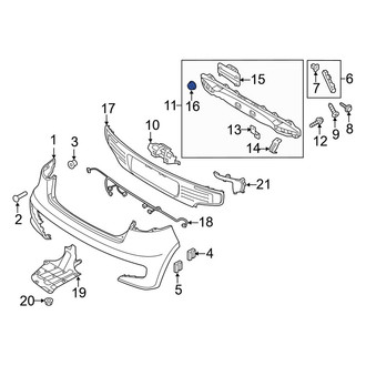Kia OE - Bumper Impact Bar Nut