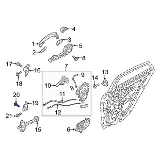Kia OE - Upper Inner Door Hinge Bolt