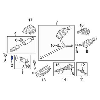 Kia OE - Exhaust Pipe Connector Gasket