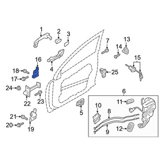 Kia OE - Front Left Upper Door Hinge