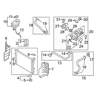 Kia OE - Engine Coolant Thermostat Housing Gasket