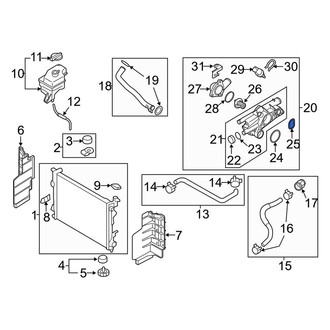 Kia OE - Engine Coolant Thermostat Housing Gasket
