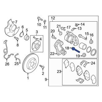 Kia OE - Rear Upper Disc Brake Caliper Pin