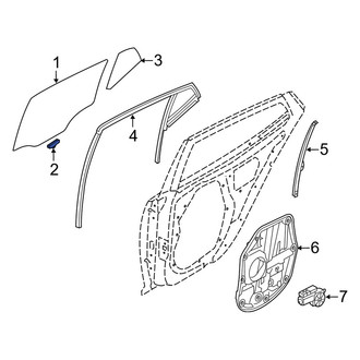 Kia OE - Front Right Door Glass Attaching Clips
