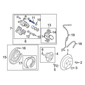 Kia OE - Rear Upper Disc Brake Caliper Pin