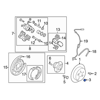 Kia OE - Rear Disc Brake Rotor Set Screw