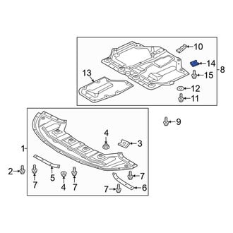 Kia OE - Radiator Support Splash Shield Nut