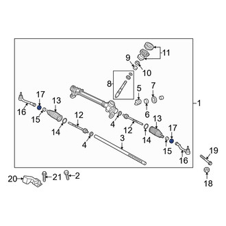 Kia OE - Inner Steering Tie Rod Nut